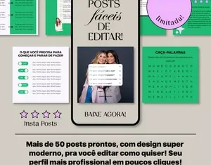 Insta Posts: Transforme Seu Instagram Com 50 Modelos Prontos e Personalizáveis
