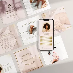 Pack de Posts para Instagram Luxo Rosê: Torne Seu Perfil Irresistível em Poucos Minutos