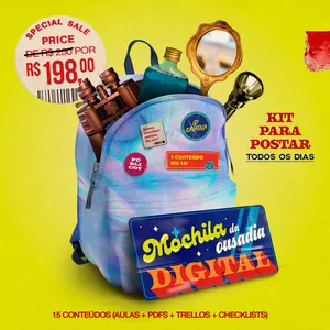 Pack Mochila da Ousadia Digital como solução para criação de conteúdo diário