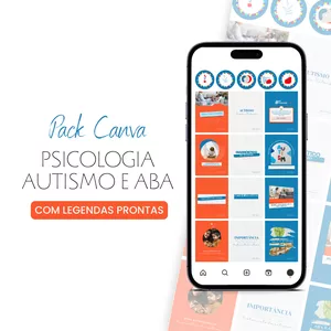 Pack Canva Psicologia Autismo e ABA: Potencialize sua Presença Digital